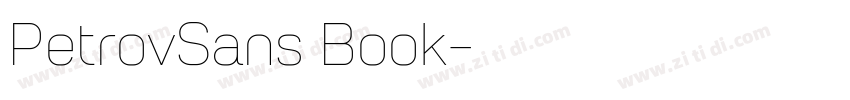 PetrovSans Book字体转换